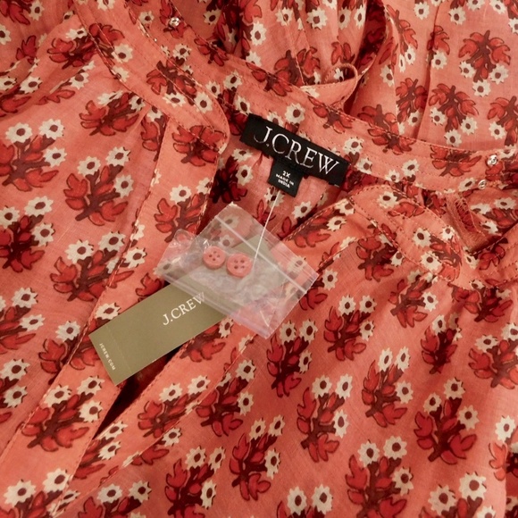 NWT!! J. CREW Cabana Mini Dress Block Print Ramie Coral Multi Cover Up Size 2X - Picture 13 of 16